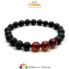 Bracciale in Ambra nera con 3 inserti