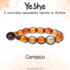 Yeshe - Bracciale benedetto ispirato al Buthan - Corniola