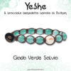 Yeshe - Bracciale benedetto ispirato al Buthan - Giada Verde Salvia