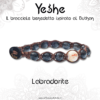 Yeshe - Bracciale benedetto ispirato al Buthan - Labradorite