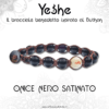 Yeshe - Bracciale benedetto ispirato al Buthan - Onice Nero Opaco