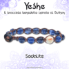 Yeshe - Bracciale benedetto ispirato al Buthan - Sodalite