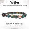 Yeshe - Bracciale benedetto ispirato al Buthan - Turchese Africano