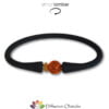 SmartAmber - Bracciale in caucciù con inserto doppio in Ambra