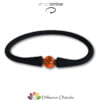 SmartAmber - Bracciale in caucciù con inserto a sfera in Ambra